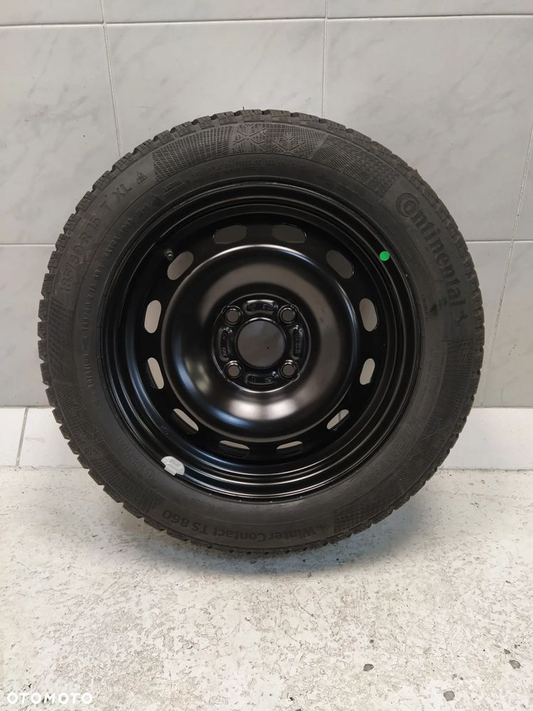 FORD 6Jx15 ORYGINALNE FELGI STALOWE R15 ET37.5 4X108 OPONY CONTINENTAL 185/60 KOŁA ZIMA BIEŻNIK ok 8.70mm - 5