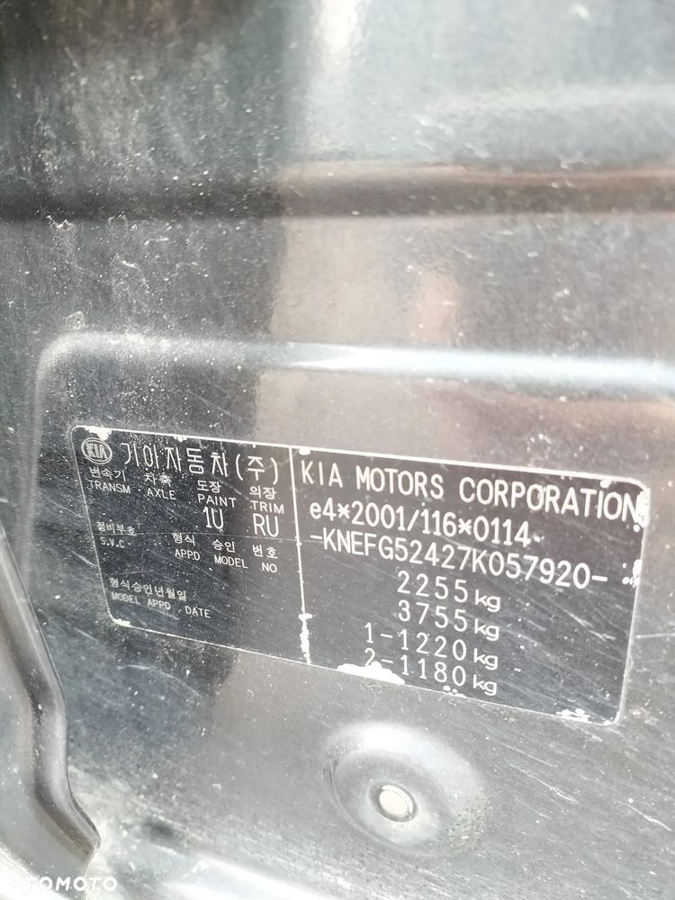 DRZWI PRAWE TYŁ LEWE PRZÓD TYŁ KIA CARENS III 06-12r KOD LAK. 1U - 21