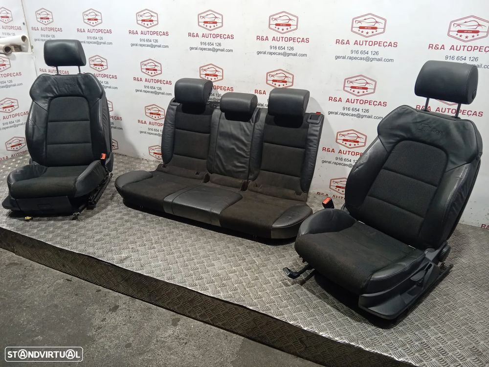 Conjunto de Bancos Audi A3 8P Sportback S-Line Pele e Tecido Original - 3