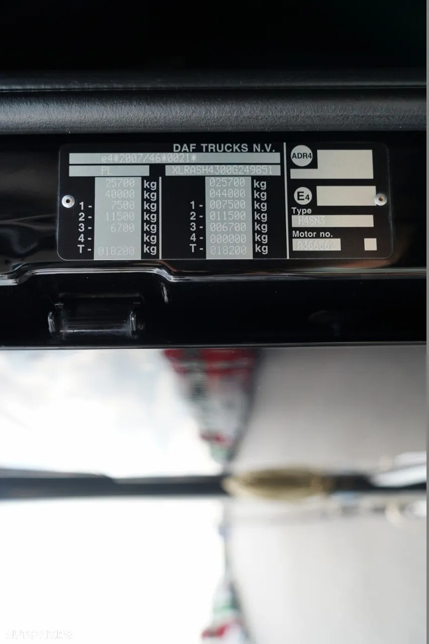 DAF XF 480 / COMBINAȚIE TANDEM / 120 M3 / TRANSPORT / I-PARK COOL / 2019 / CONTRACT DE SERVICE POST-SERVICE - 37