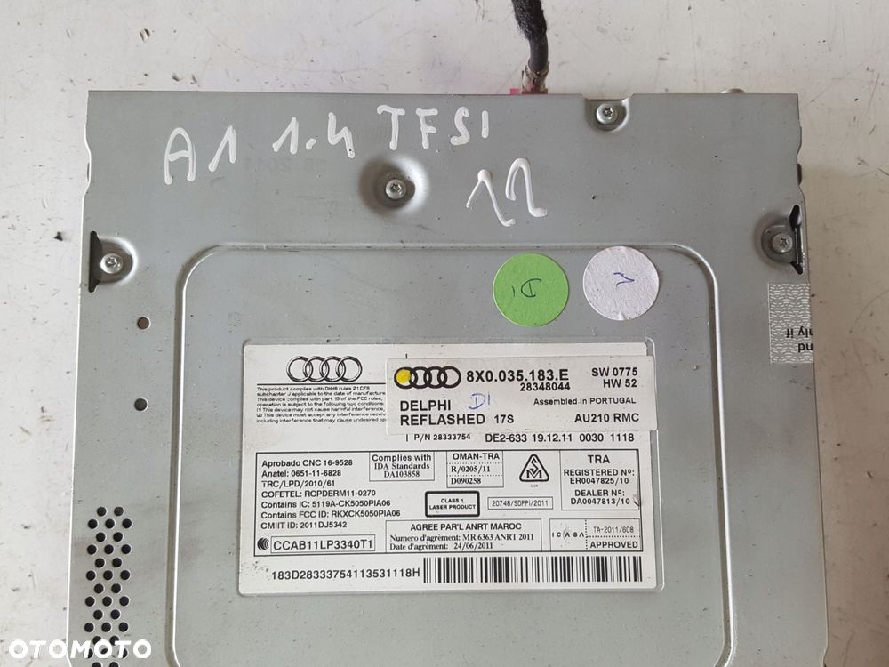 AUDI A1 8X 10-14r RADIO NAWIGACJA 8X0035183E - 2