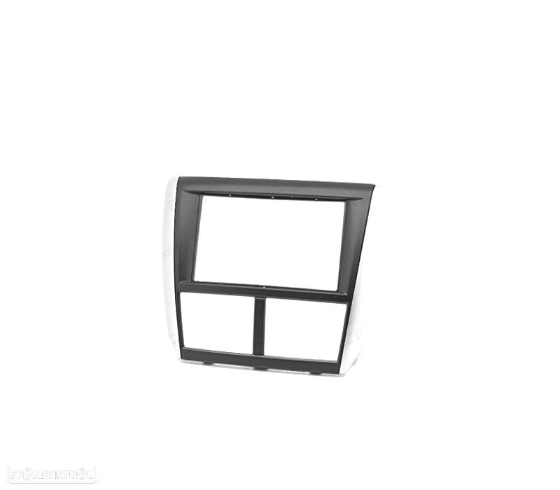 MOLDURA ADAPTADOR PRETO CINZENTA RADIO 2-DIN PARA SUBARU FORESTER 08-12 IMPREZA 07-12 - 4