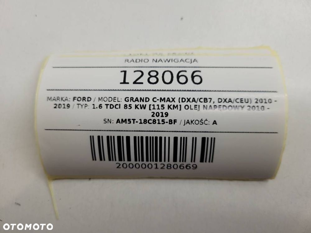 RADIO NAWIGACJA NAVI FORD GRAND C-MAX AM5T-18C815-BF - 9