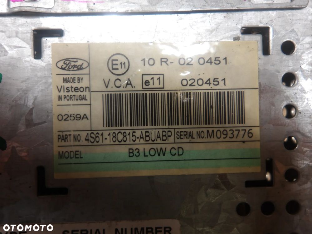 FORD FIESTA MK6 1.3B RADIO 4S61-18C815-AB - 5
