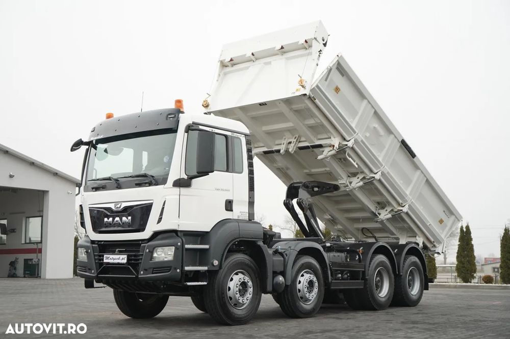 MAN TGS 35.420 / 8x4 / BASCULĂ DUBLĂ / HIDRODOXIE LATERALĂ / BORDMATIC / AUTOMATĂ - 1