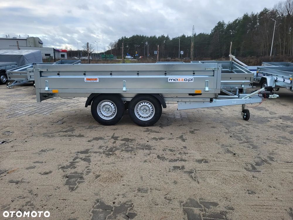 Neptun DOSTAWA! Przyczepa platforma wym. 302x151x40 SPAWANA! koła pod spodem N20-302 2 kps, wszystkie burty DEMONTOWALNE, DMC 2000kg GN275 - 4