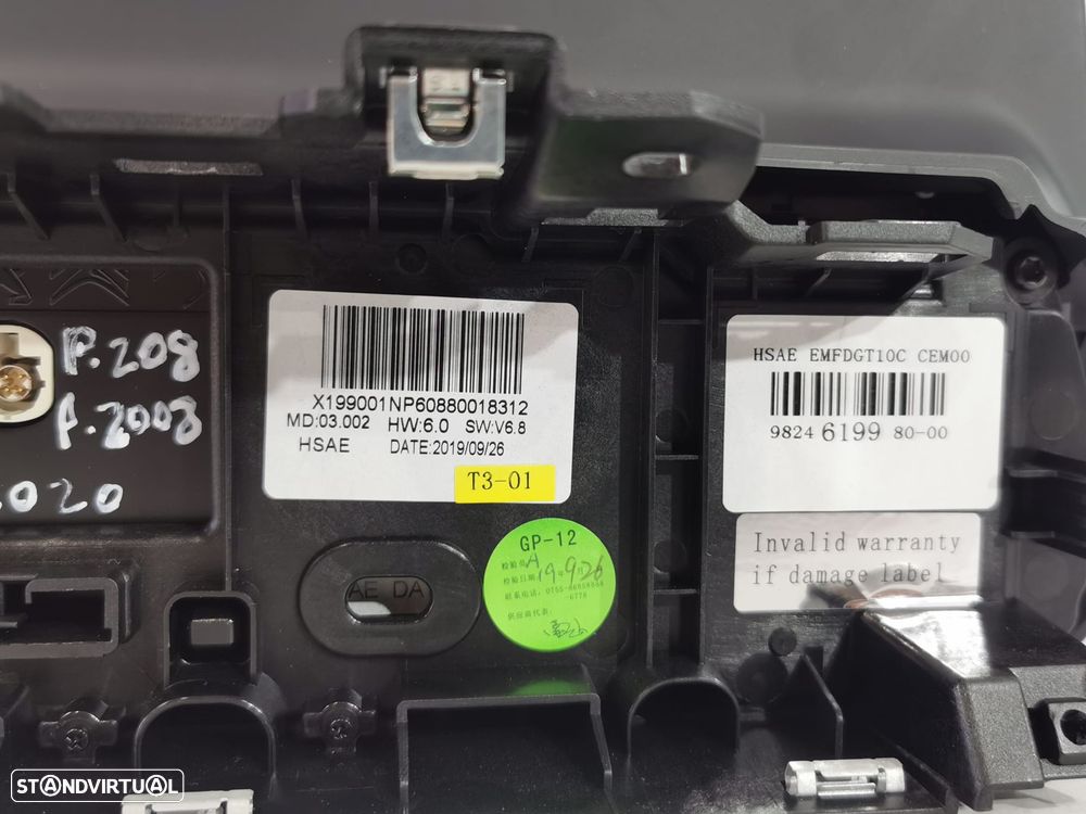 Display / Ecrã GPS - Peugeot 208 II / 2008 II (2019- ) - 7