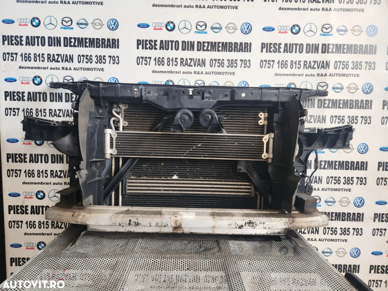Trager Calandru Complet Audi Q7 7L 3.0 Diesel Automat Radiator Apa Clima Armatura Termocupla Dezmem - 4