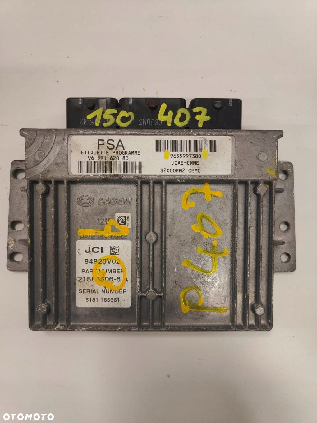 Peugeot 407 9659562080 9655997380 KOMPUTER STEROWNIK SILNIKA - 1