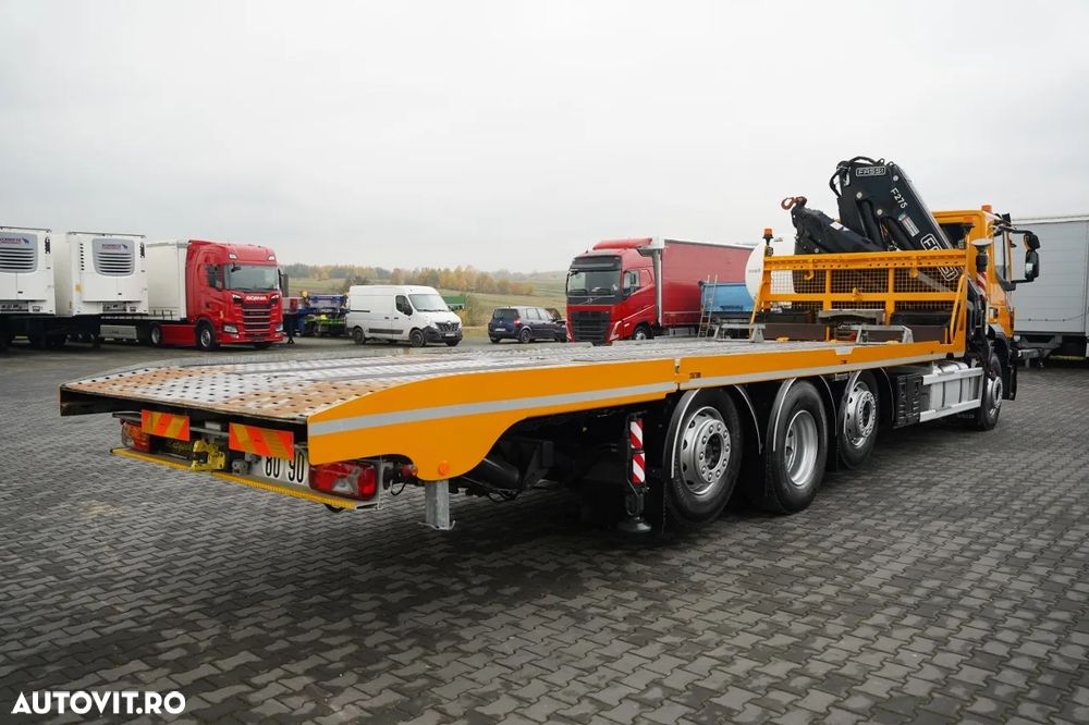 Iveco STRALIS 420 / 8x2 / PLATFORMĂ (CAMION DE RECUPERARE) - 8,85 M / MACARAUĂ FASSI F 275A / CAPACITATE MAXIMĂ DE RIDICARE: 9.200 KG / 2 PUNȚI RIDICABILE / PUNȚI VIRATOARE / TROLIU / TELECOMANDĂ - 16