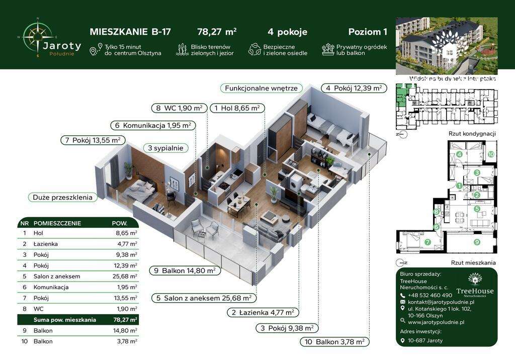 Funkcjonalne, 4-pok. mieszkanie z dwoma loggiami