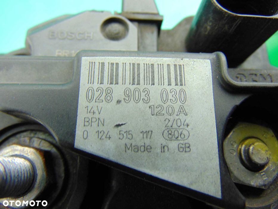 Alternator 120A 1,9TDI Golf IV A3 8L Bora Leon Octavia Oryginał - 3