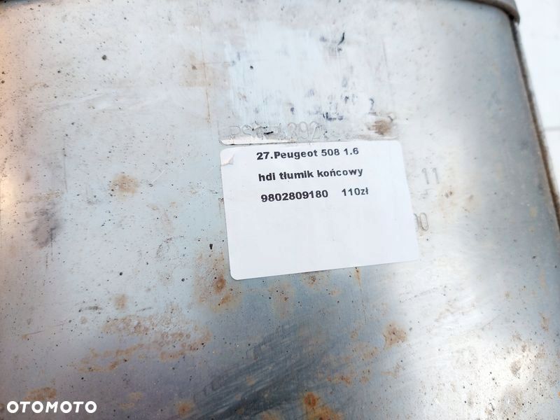 peueot 508 1 i 1.6 tłumik końcowy wydech 9802809180 - 5