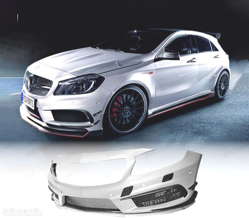 PARA-CHOQUES FRONTAL MERCEDES CLASE A W176 12-15 LOOK AMG PDC SRA - 1