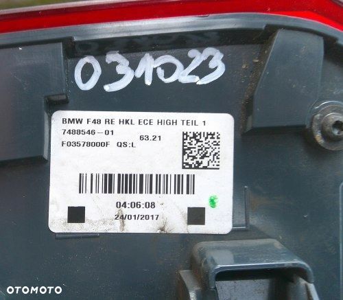BMW X1 F48 PRAWA TYLNA LAMPA LED ORYGINAŁ EUROPA 7488546-01 - 11
