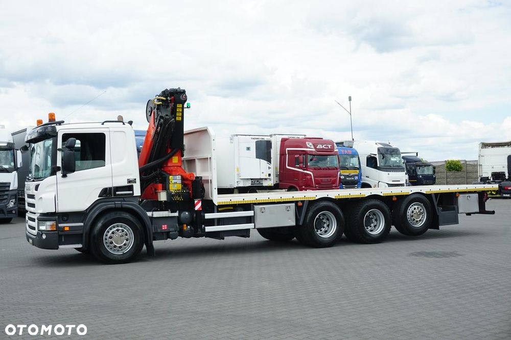 Scania / P 420 / 8 X 4 / TRIDEM / SKRZYNIOWY + HDS / PALFINGER PK 26002 / WYS. 12 M / DŁ. 8 M - 5