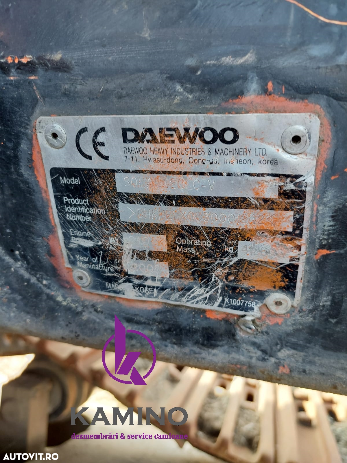 La dezmembrat excavator DAEWOO - 2