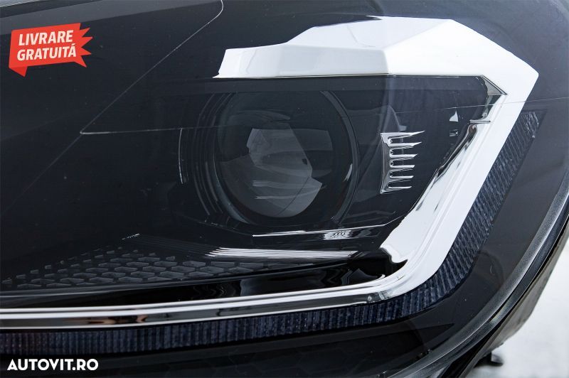 Grila Centrala VW Golf VI (2008-2013) si Faruri LED Semnalizare Secventiala LHD R2- livrare gratuita - 11