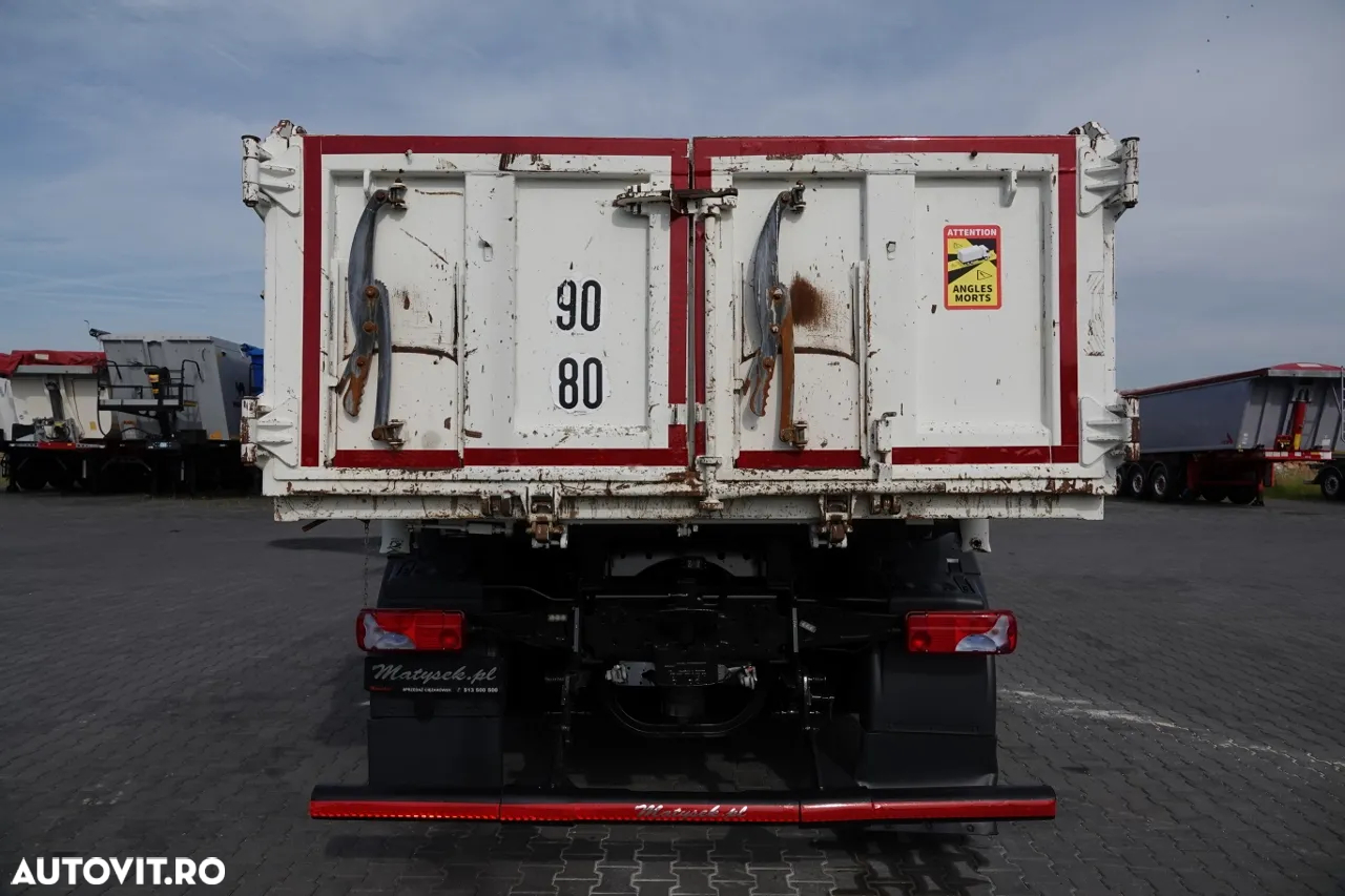MAN TGS 26.360 / 6X2 / BASCULĂ + HDS FASSI F155A / CAPACITATE DE RIDICARE 6 160 KG / BORDMATIC / AXĂ RIDICATĂ / EURO 5 - 17