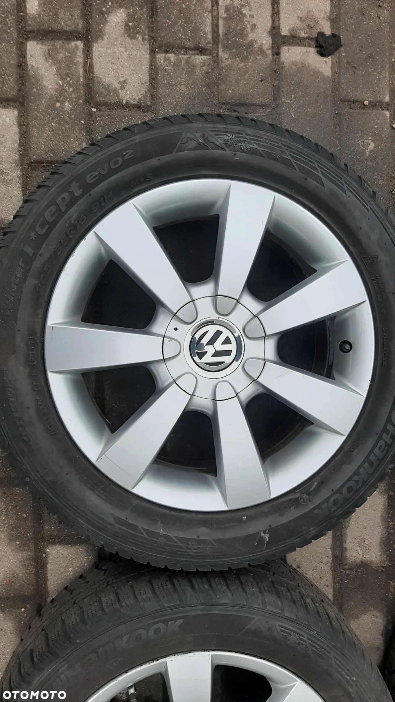 VW NEW BEETLE ALU FELGI 16 CALI OPONY ZIMOWE 1C0601025AB 6,5x16 ET42 5X100 - 2