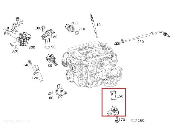 MERCEDES ML S-KLASA Czujnik poziomu oleju 3 pin - 4
