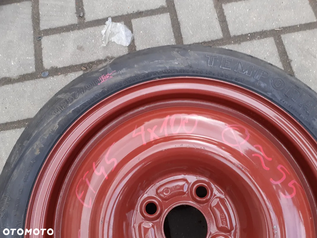 KOŁO DOJAZDOWE ZAPASOWE ZAPASÓWKA DOJAZDÓWKA 4X100 VW HONDA - 2