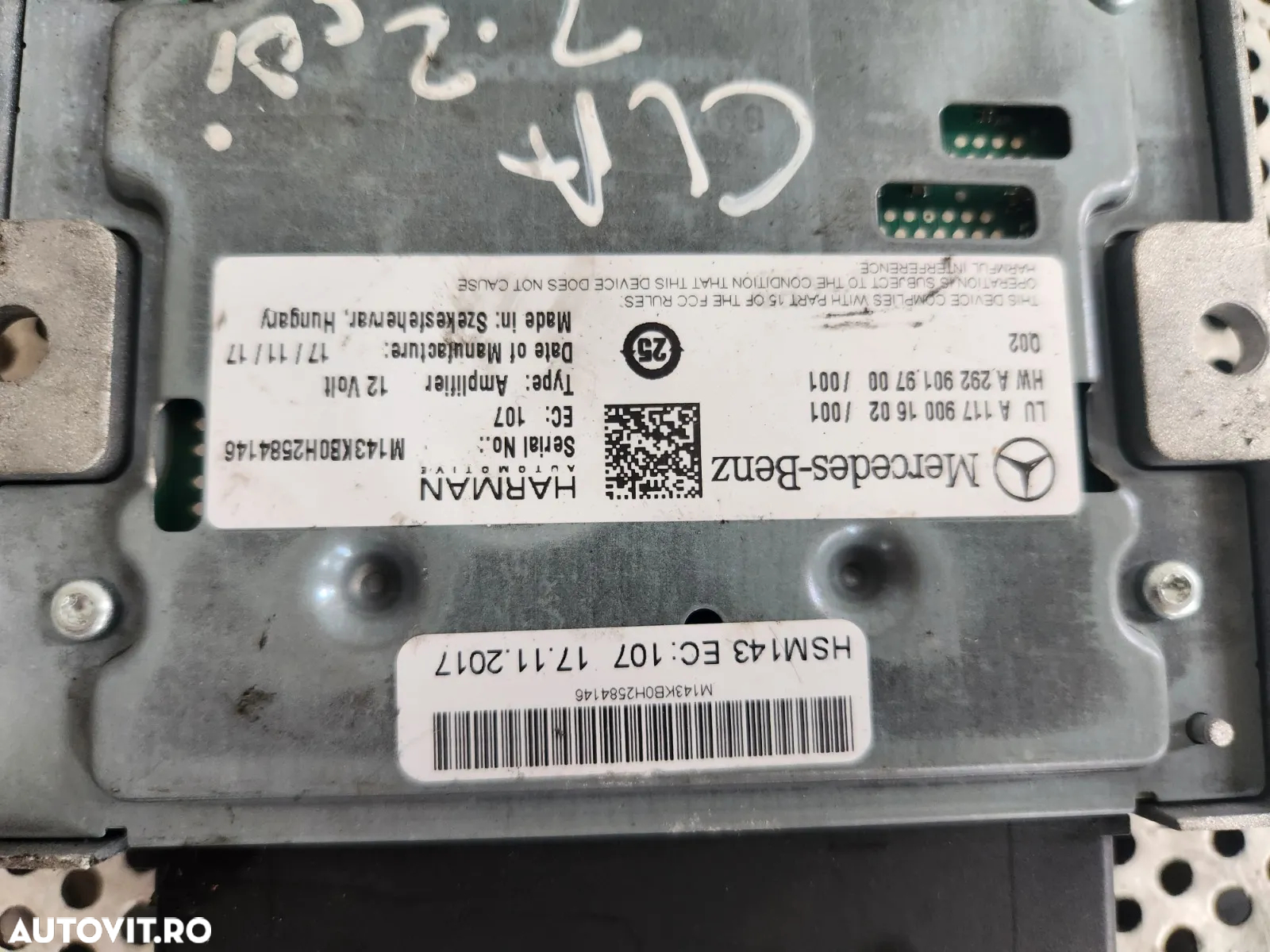 Amplificator Harman Kardon Mercedes Cla W117 Dezmembrez Mercedes CLA W117 2.2 Cdi Euro 5 Motor 651 - 5