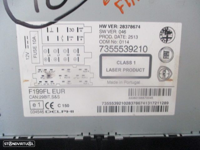 Radios 7355539210 FIAT PUNTO 2013 1.2I 70CV 5P PRETO ORIGINAL - 6
