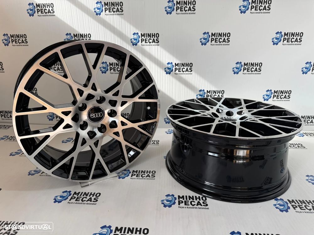 Jantes Look Audi RS4 2024 em 18 (5x112) preto e polido - 4