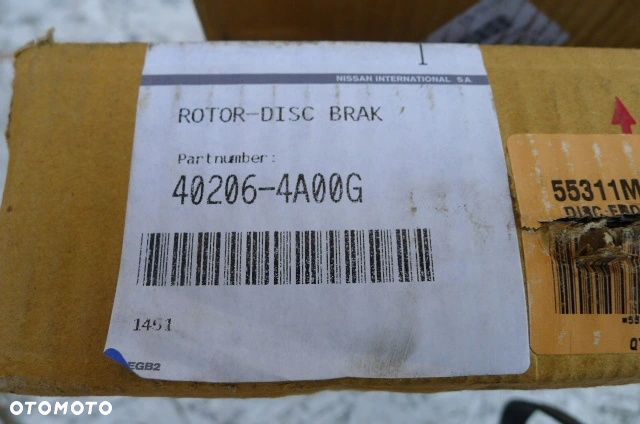 TARCZE HAMULCOWE NISSAN pixo 1.0 68km nowa 2szt - 4