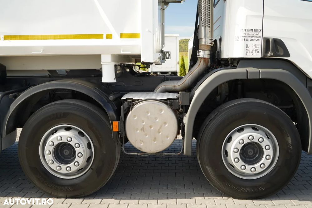 Scania P 380 / 8x4 / BASCULATOR / HIDRODOXY SIDE / BORDMATIC / IMPORTAT / SARCINĂ UTILĂ: 18.500 kg - 24