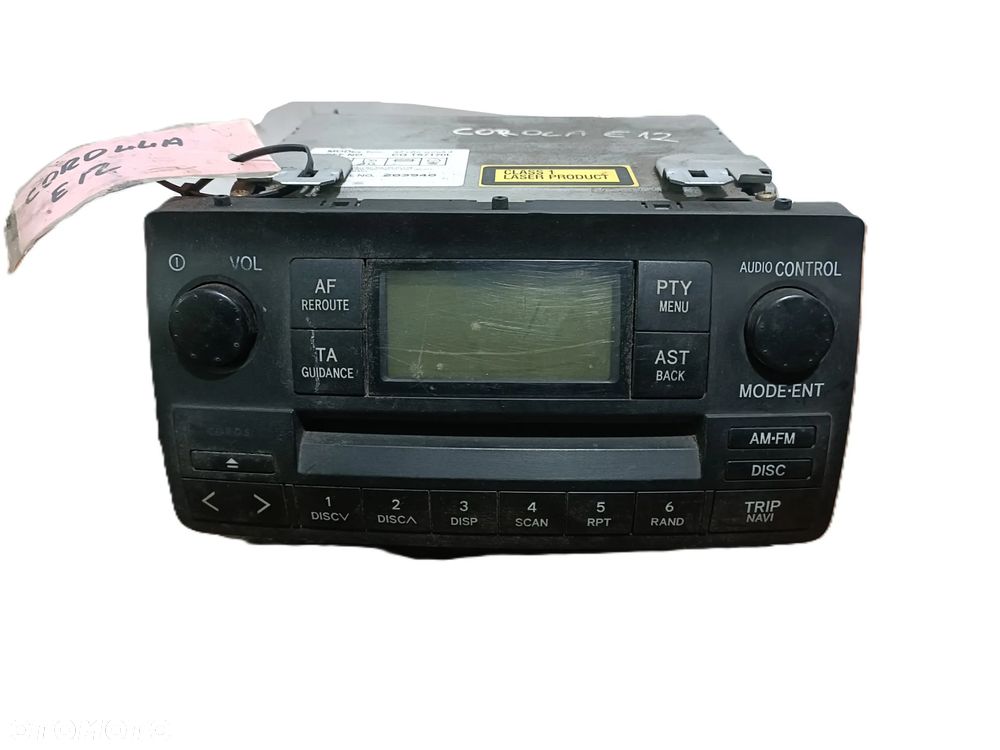 TOYOTA COROLLA E12 01-07 radioodtwarzacz radioodbiornik radio 8612002260 * - 1