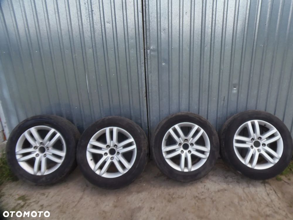 KOMPLET ALUFELG KOŁA Z DEKIELKAMI ŚRUBY W ZESTAWIE  18" 255/55 5X130 AUDI Q7 ORYGINALNE - 1