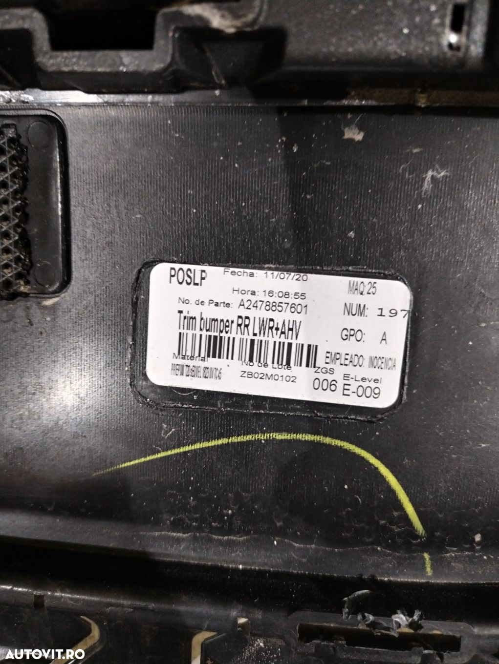 Bara spate Mercedes GLB, X247, 2020, 2021, 2022, 2023, 2024, 2025, cod origine OE A2478859700. - 12