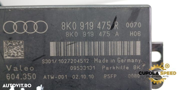 Modul senzori parcare 8K0919475R Audi A4 allroad B8/8K [2009 - 2011] - 2