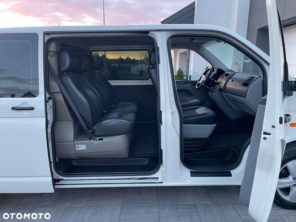 Volkswagen TRANSPORTER T5 L2H1 Długi Klima Skóry Tempomat Brygadówka Dubel Kabina - 16