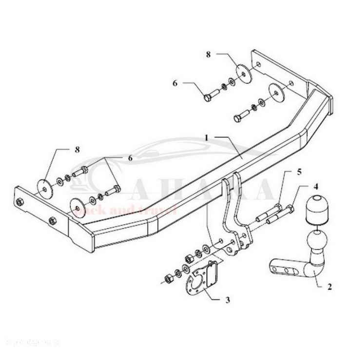 Hak Holowniczy Odkręcany Do Vw Volkswagen Lupo 1998-2005 - 3