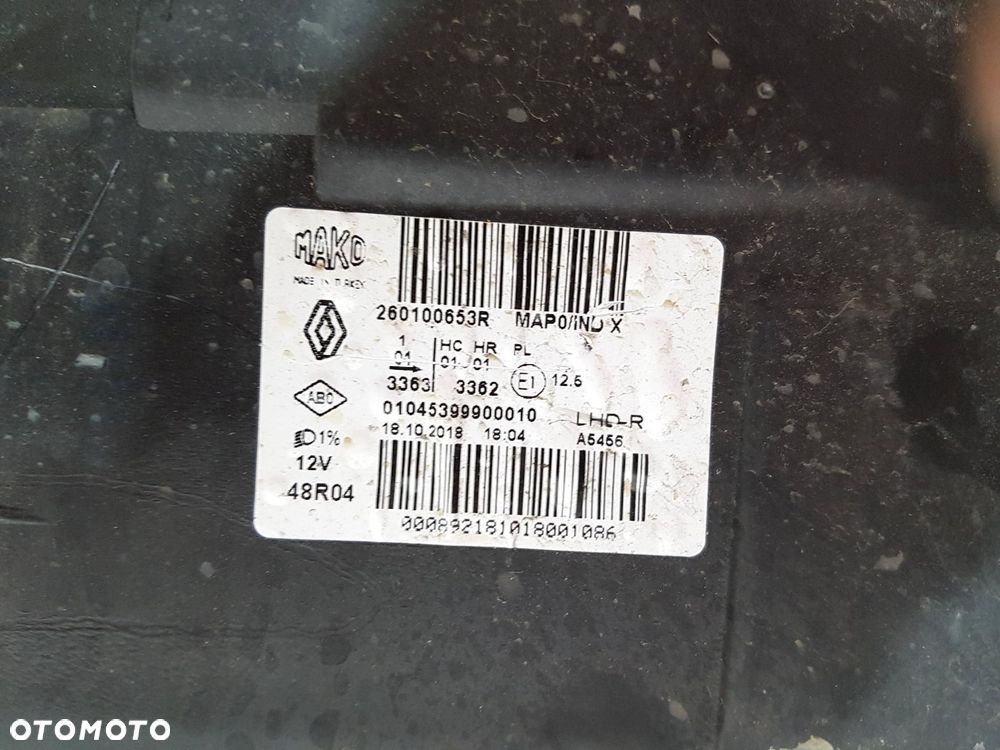 RENAULT CLIO IV 4 LIFT LAMPA PRZÓD PRZEDNIA PRAWA 260100653R ORYGINAŁ - 4