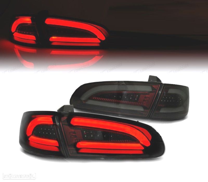 FAROLINS LED BAR PARA SEAT IBIZA 6L 02-08 VERMELHO ESCURECIDOS - 1