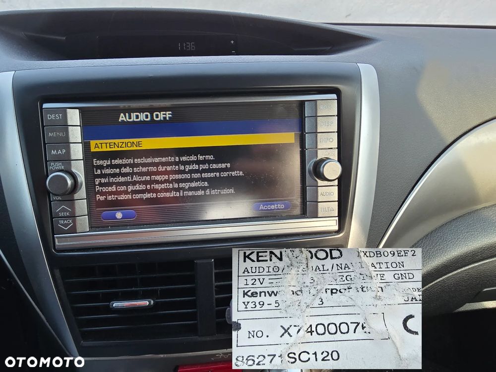 Subaru Forester 3 SH radio KENwood dotykowe fabryczne - 1