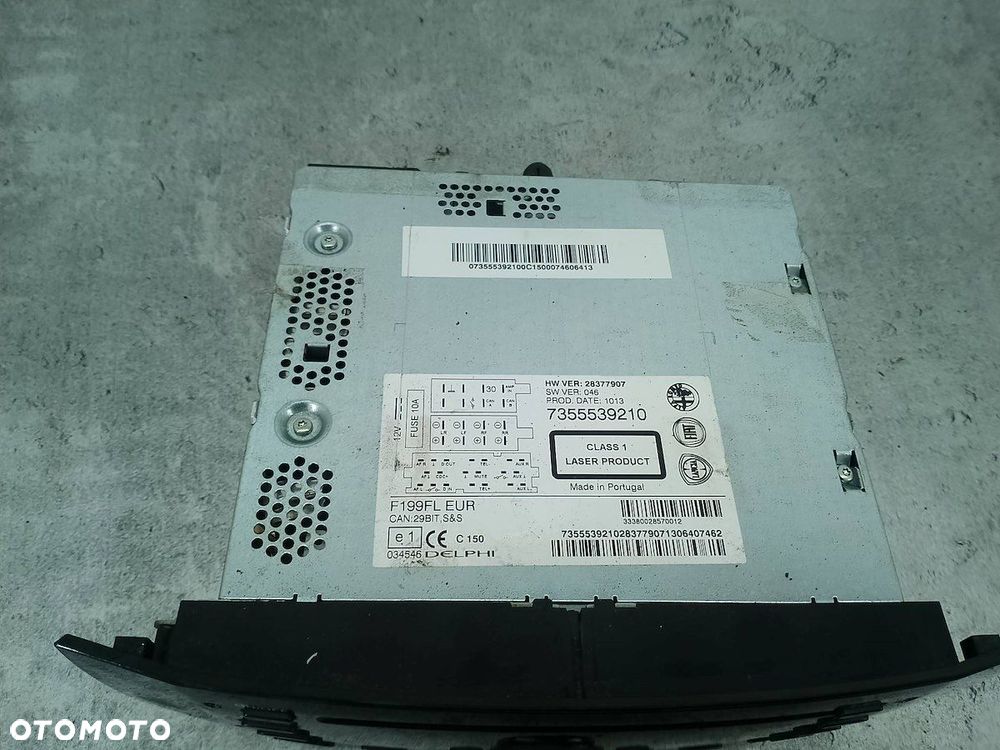 RADIO CD FIAT PUNTO 2012 7355539210 1.4 16V - 2