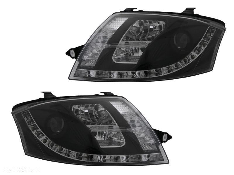 REFLEKTORY LAMPY KPL TUNING DAY LINE LIGHT LED DIODY BLACK AUDI TT 8N0 98- - 1