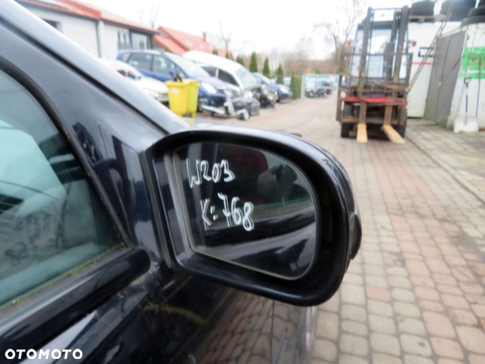 LUSTERKO ELEKTRYCZNE PRAWE C-KLASA W203 768 A2038106476 CZARNY MERCEDES 2000-2007 - 4