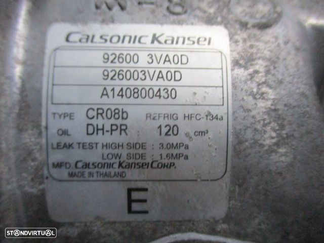 Compressor AC 926003VA0D NISSAN MICRA K13 2015 1.2 I - 2