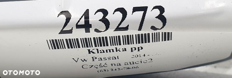 VW Passat B8 Klamka Przód Prawa 510837206D - 3