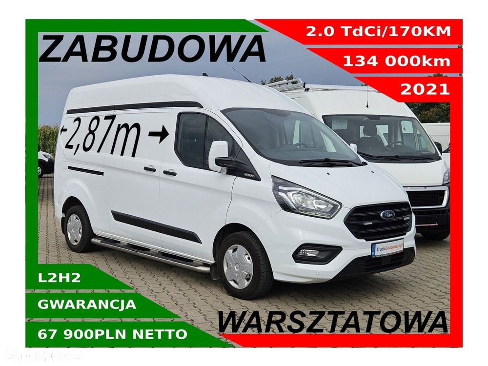 Ford transit-custom L2H2 *67900zł NETTO* Zabudowa warsztatowa2.0TdCi/170KM - 1