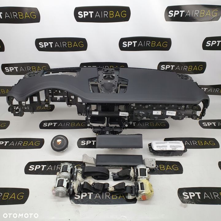 PORSCHE CAYENNE 3 9Y0 DESKA ROZDZIELCZA KONSOLA KOKPIT PULPIT PODUSZKI AIRBAG AIR BAG PASY KIT SET - 1
