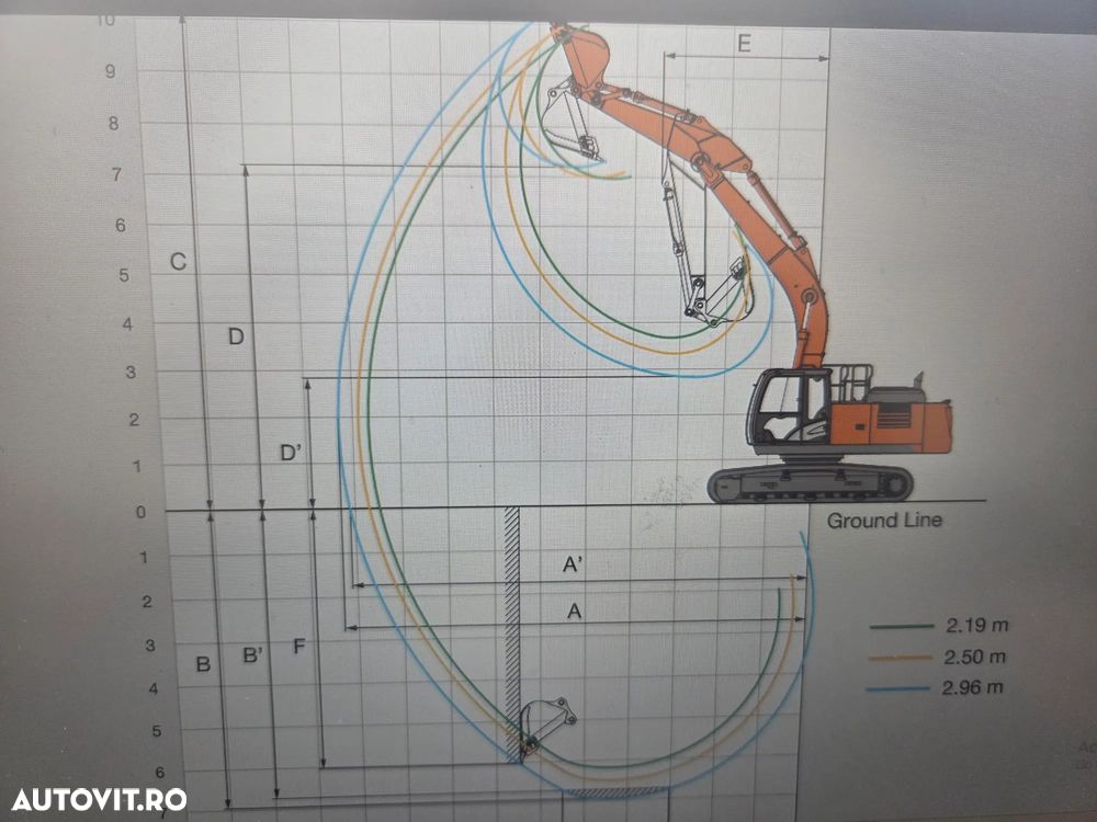 Hitachi ZX250-6, 2019, 6.254h, Masa operationala 27,1tone, cupa NOUA 1,55mc, cupla rapida, lant 80% bun doar 1.109h deplasare, consum mediu 12,5l/h, ad sapare 7m, camera spate si laterale, ridica 16,2 avertizare antirasturnare, 3 pompe hidr, PROMOTIE 86.900 - 34