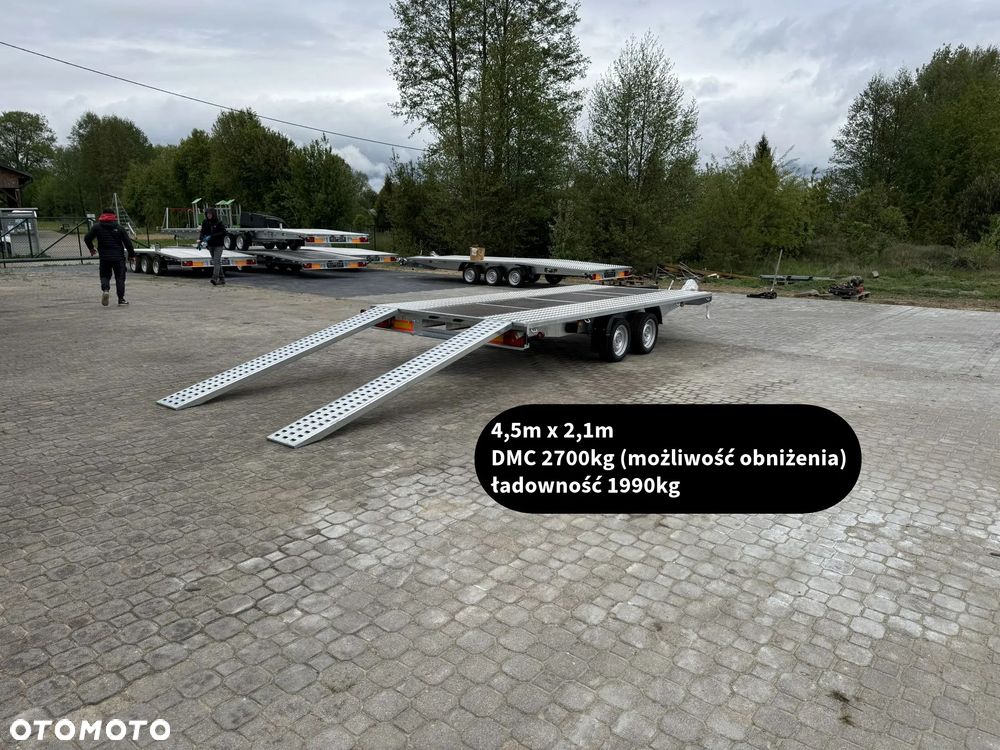 Niewiadów 450x210cm nowa laweta Mars 2700kg płaska platforma FV 23% - 1