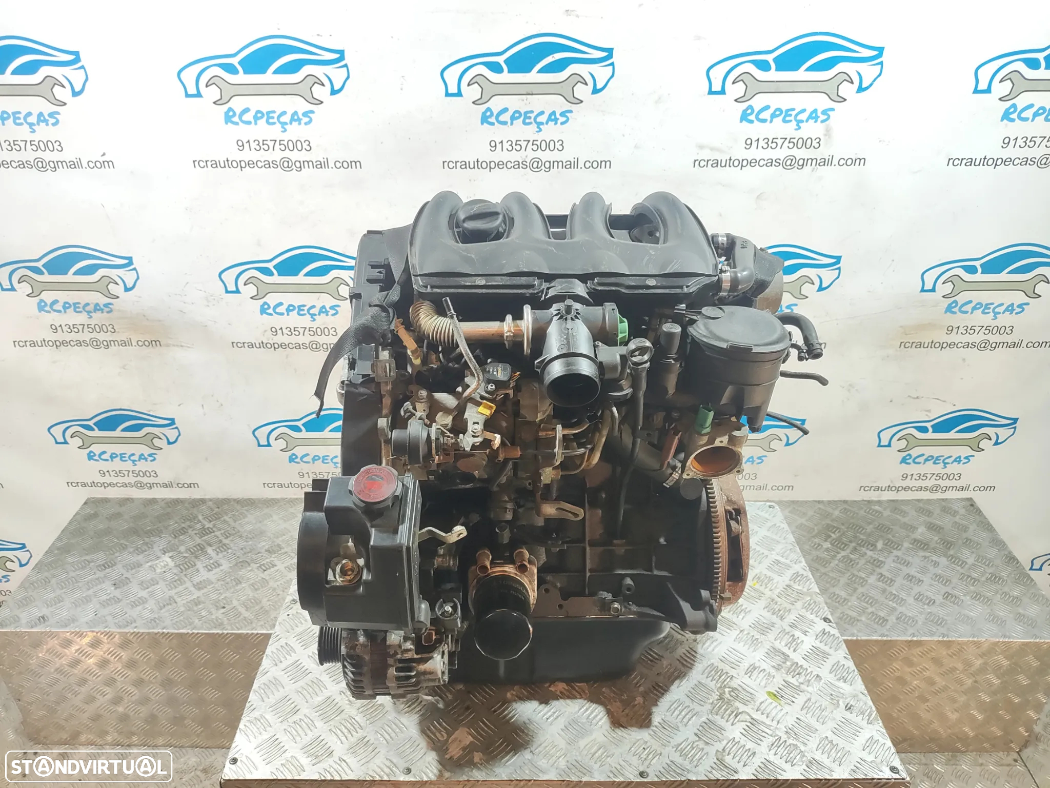 - Motor Completo PSA Peugeot Citroen 1.9D 69cv 8v WJY Injeção Delphi - 2